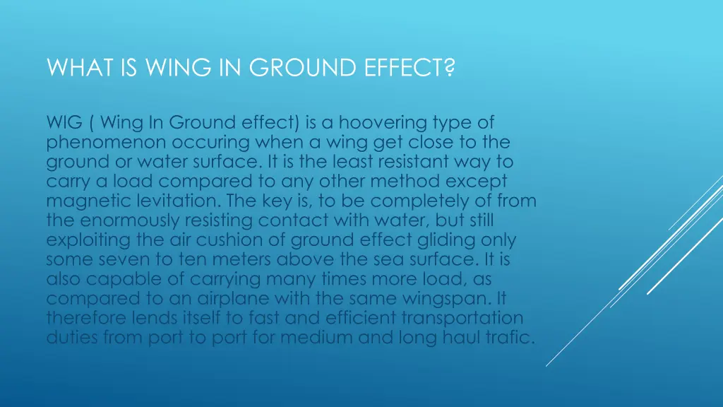 what is wing in ground effect