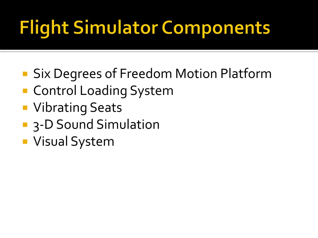six degrees of freedom motion platform control
