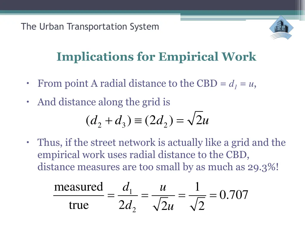 the urban transportation system 13