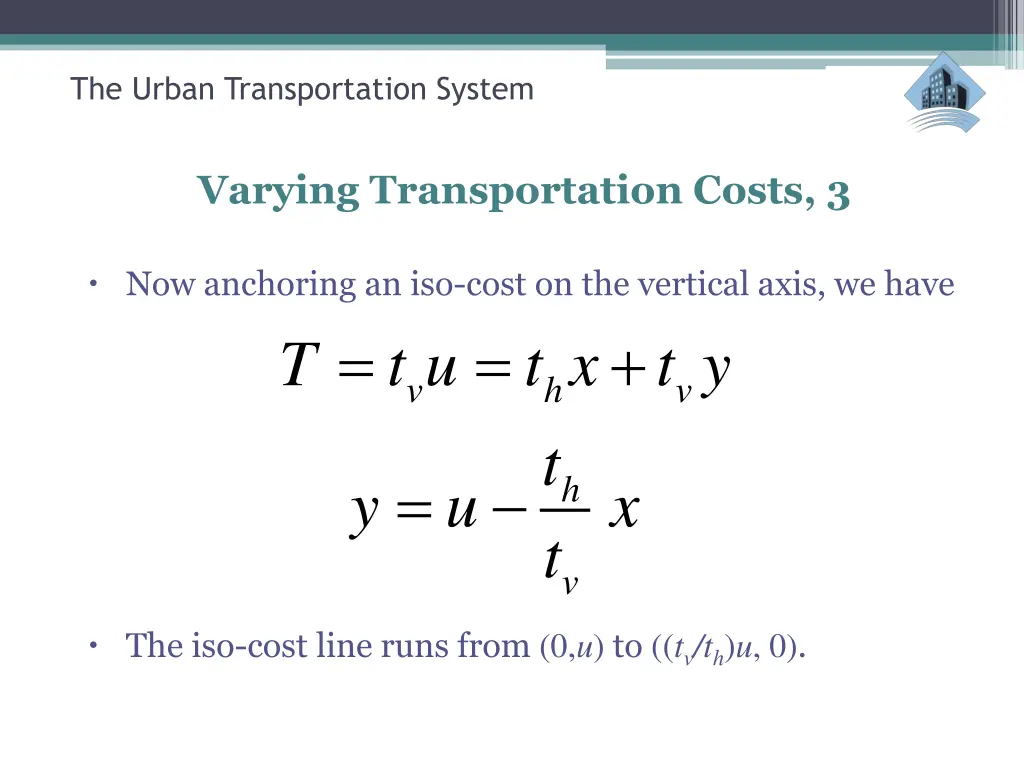 the urban transportation system 16