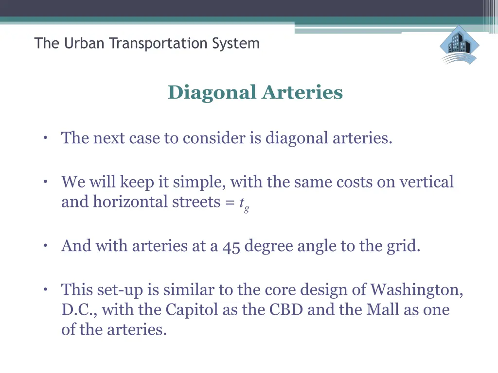 the urban transportation system 33