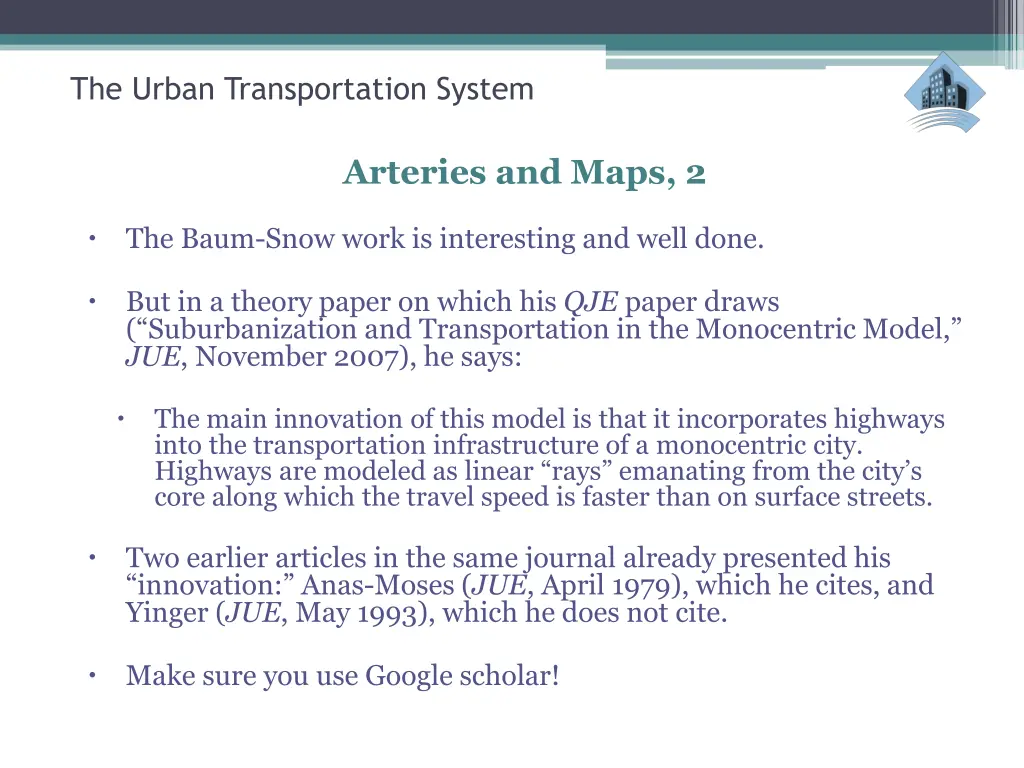 the urban transportation system 42