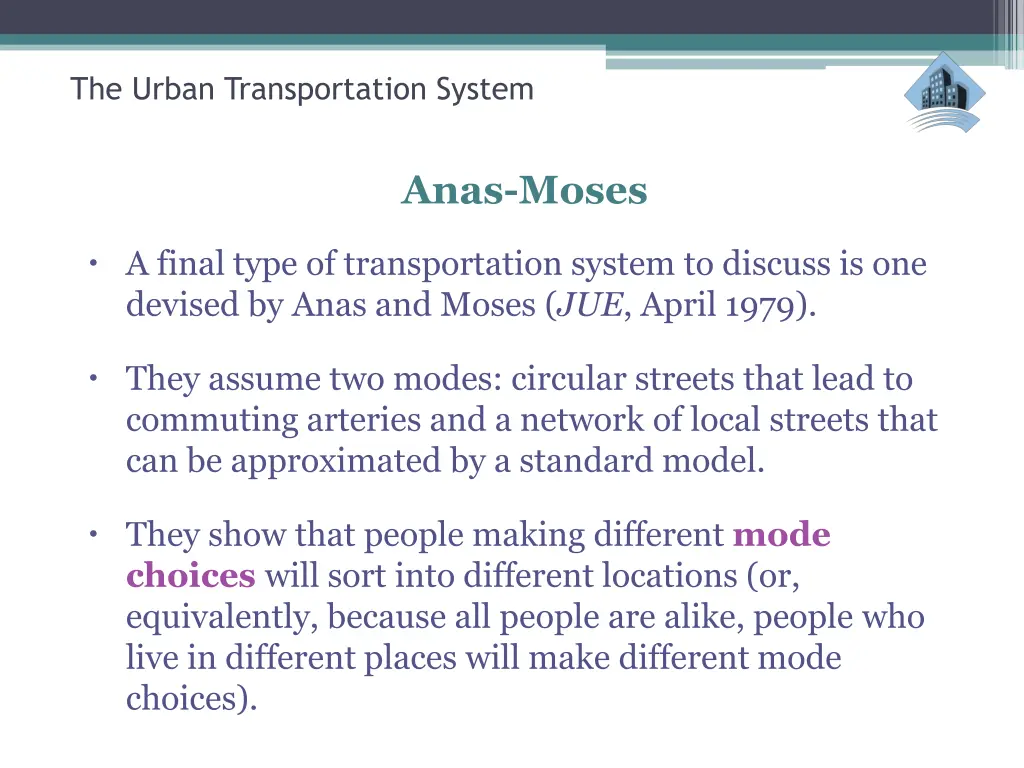 the urban transportation system 46