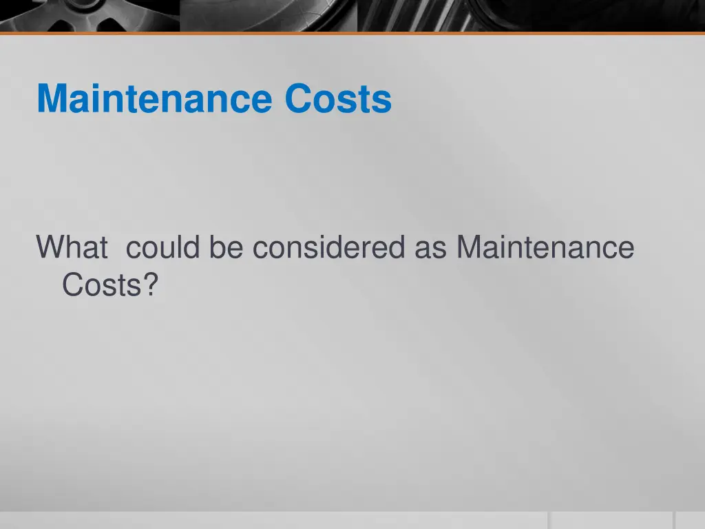 maintenance costs 1