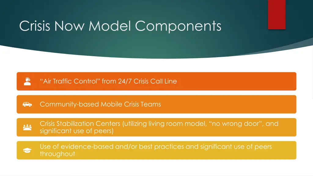 crisis now model components