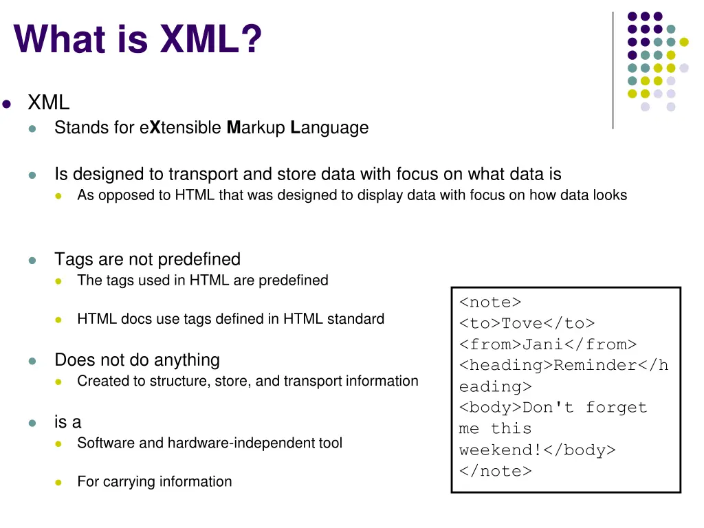 what is xml