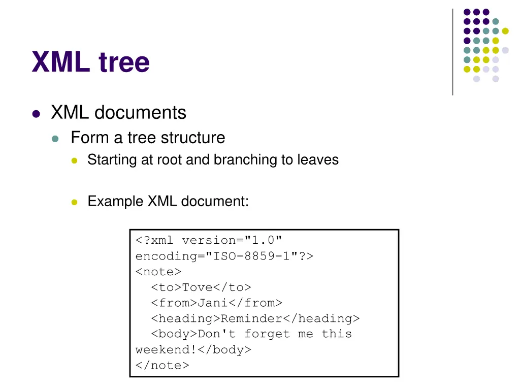 xml tree