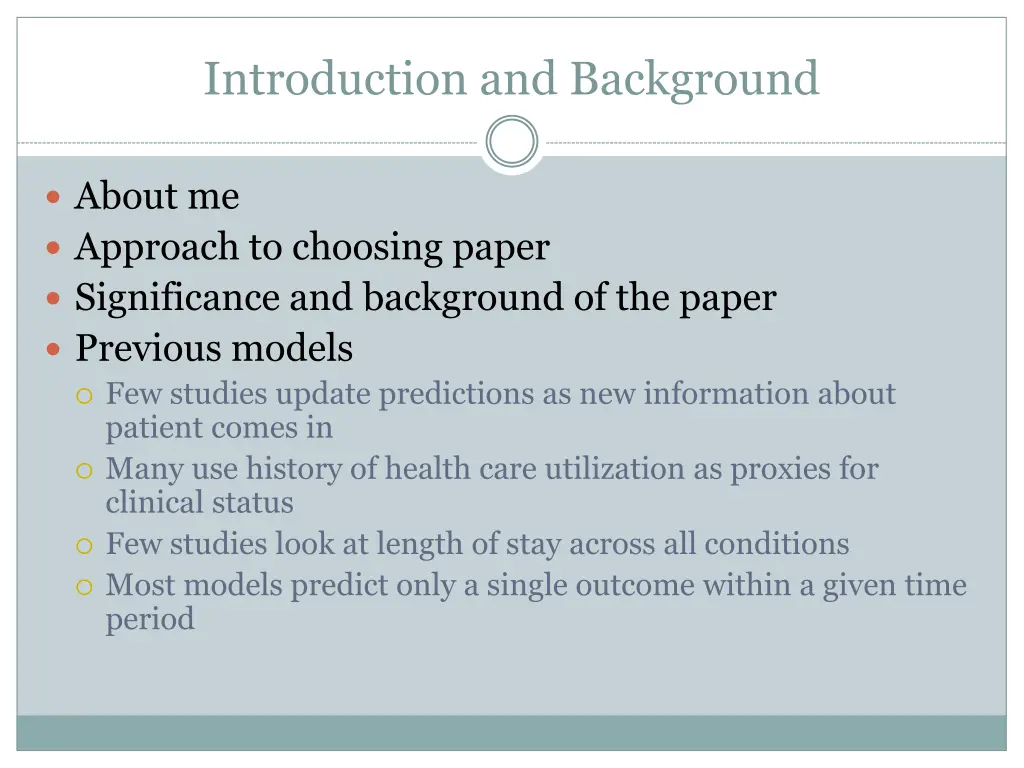introduction and background
