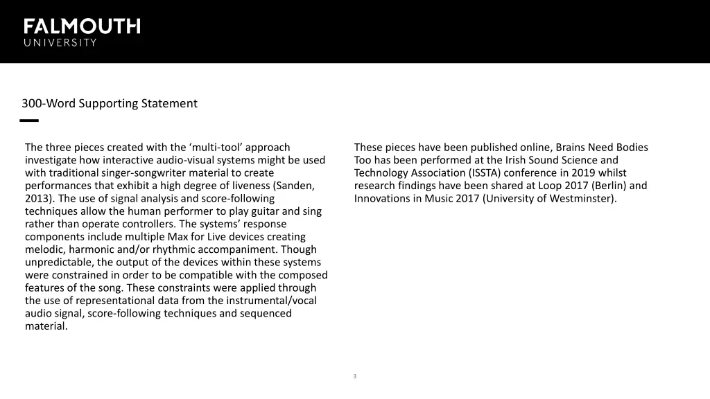 300 word supporting statement