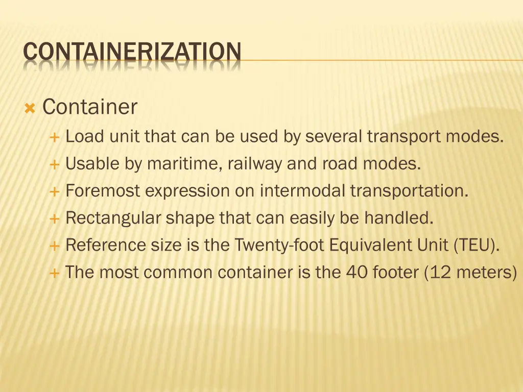 containerization