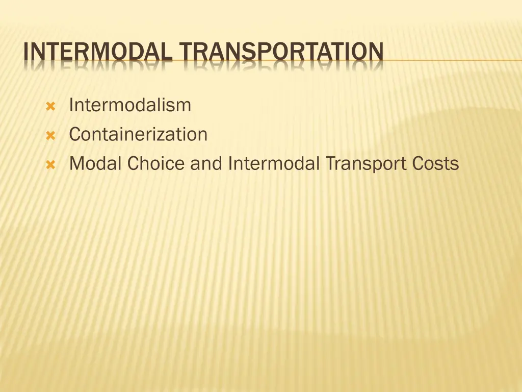 intermodal transportation