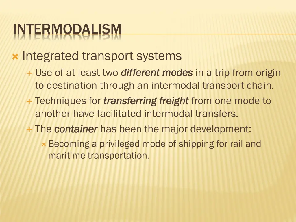 intermodalism
