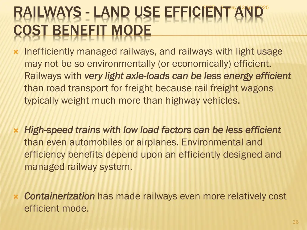 railways land use efficient and cost benefit mode 2