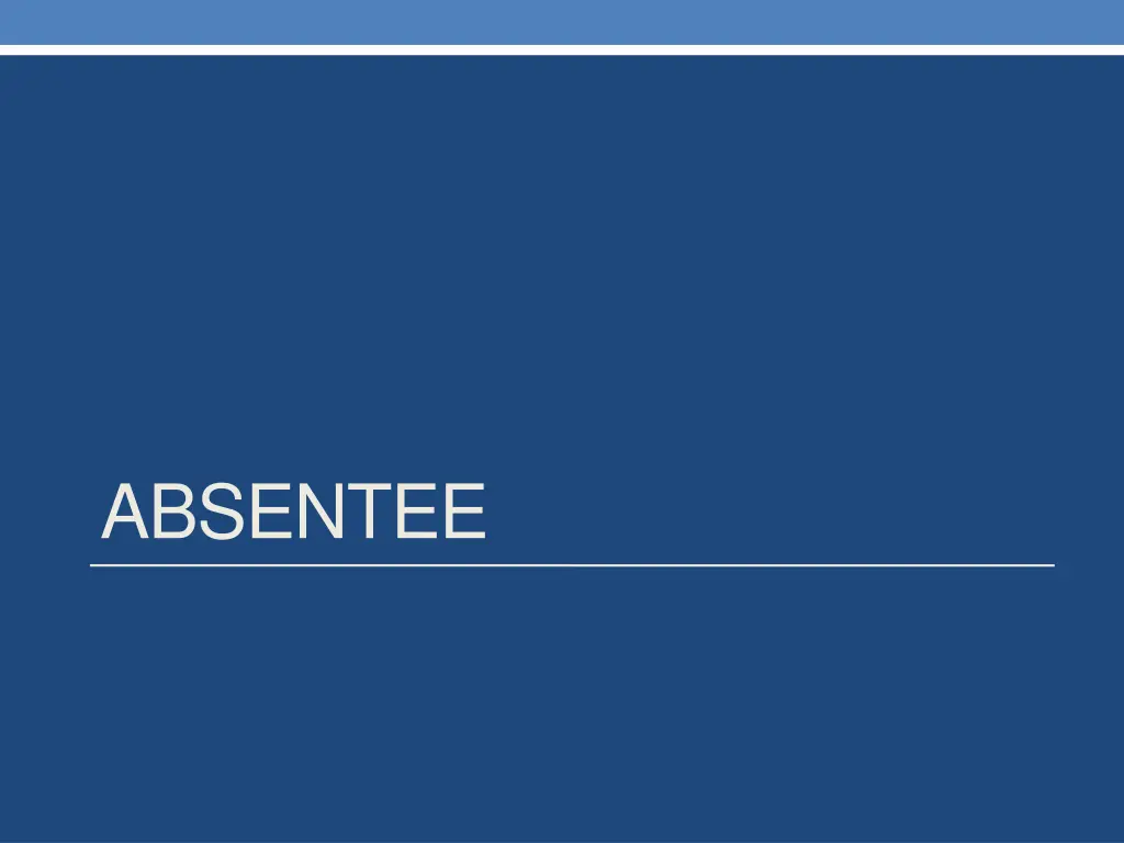 absentee