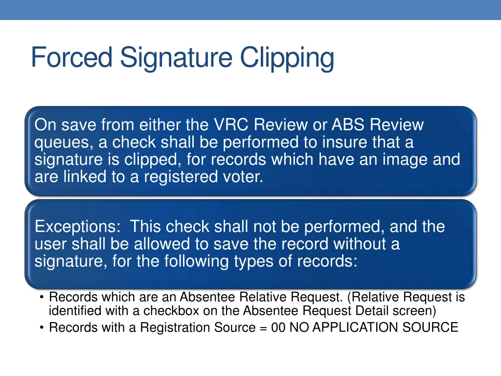 forced signature clipping