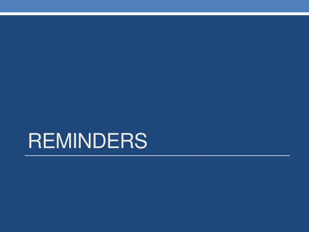 reminders