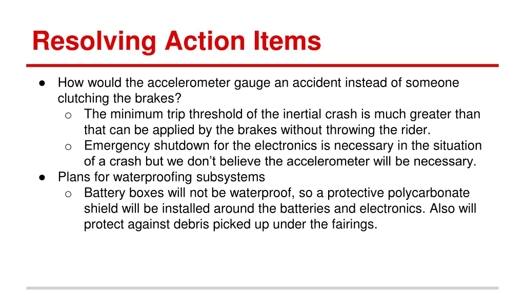 resolving action items