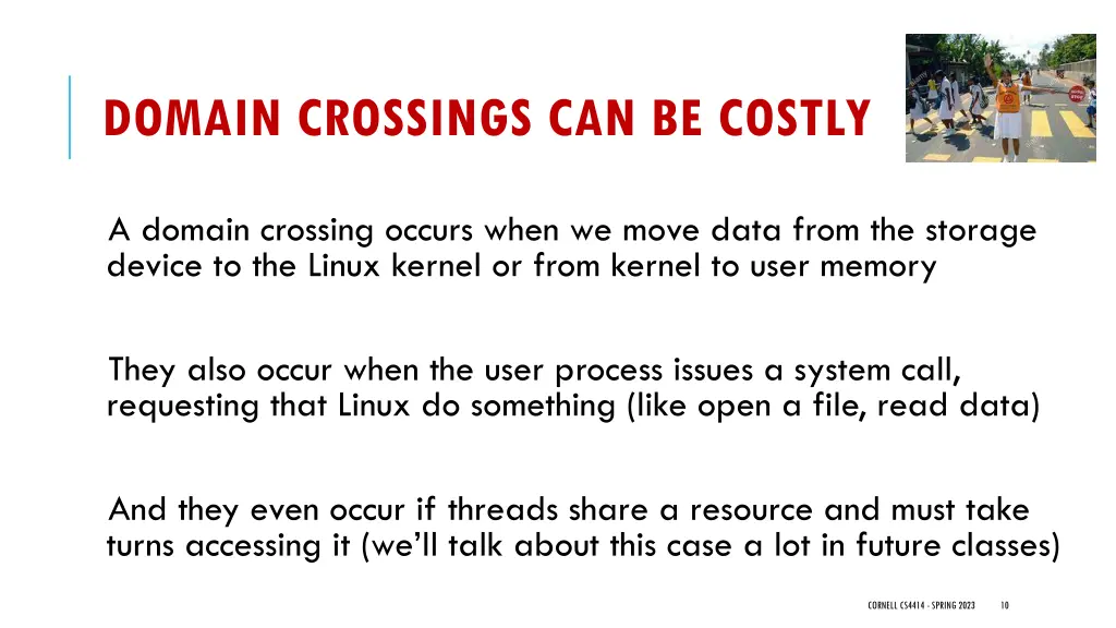domain crossings can be costly