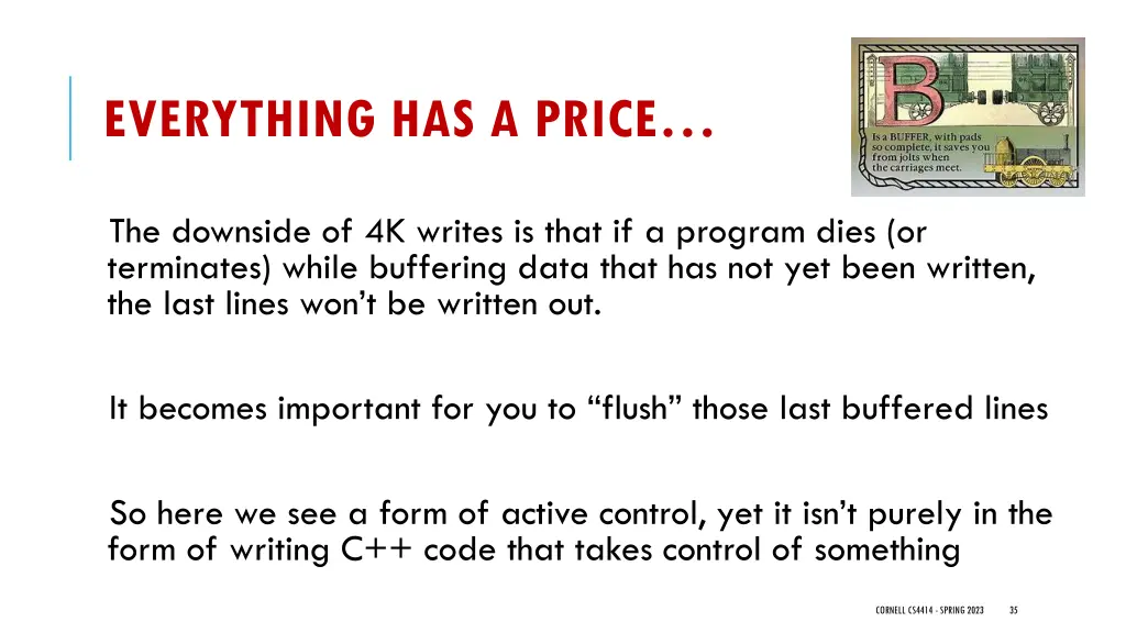 everything has a price