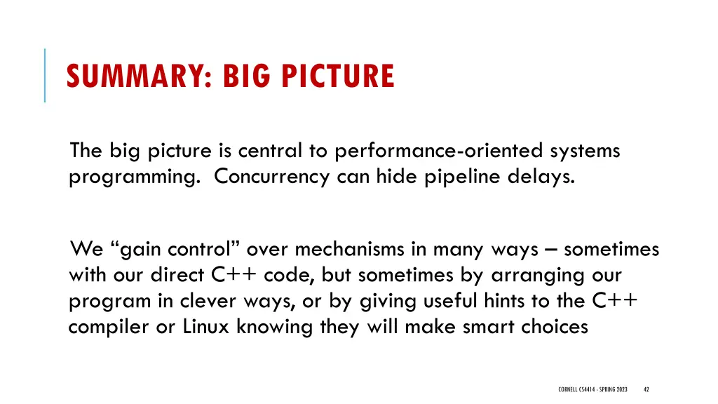 summary big picture