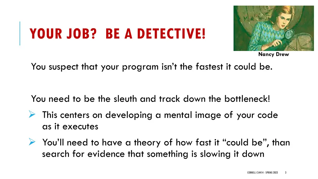 your job be a detective
