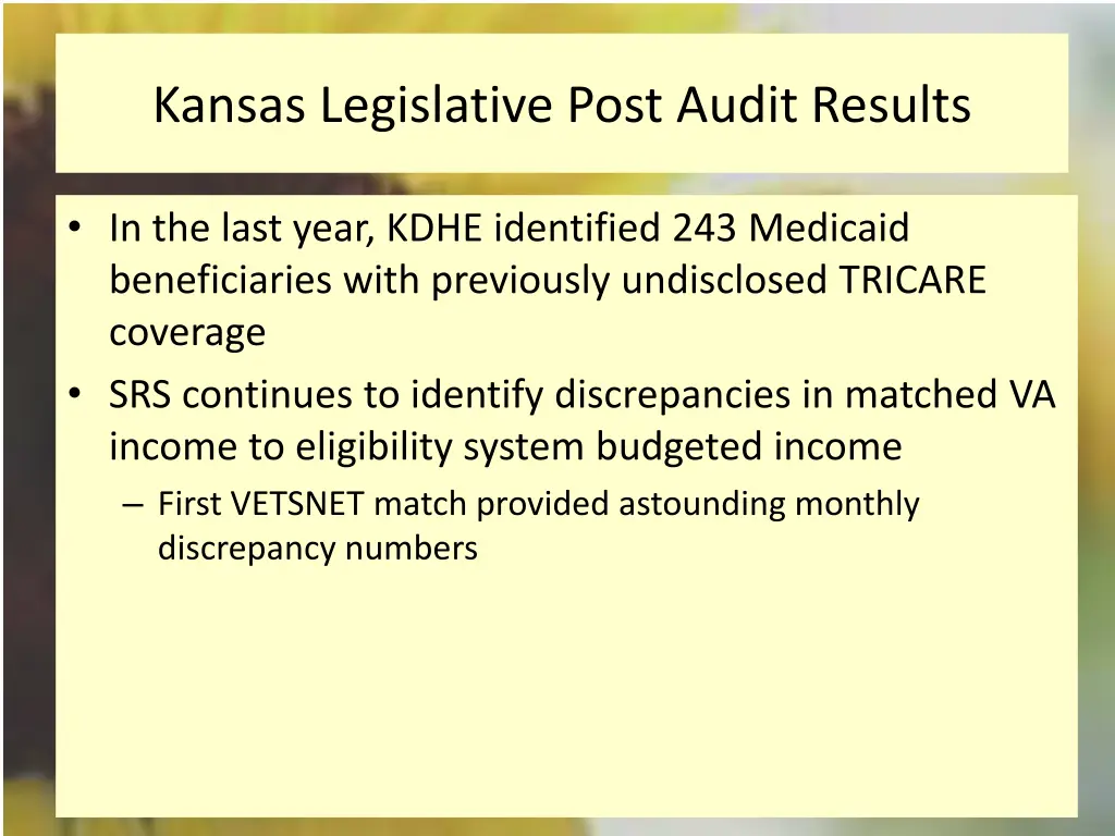 kansas legislative post audit results 3