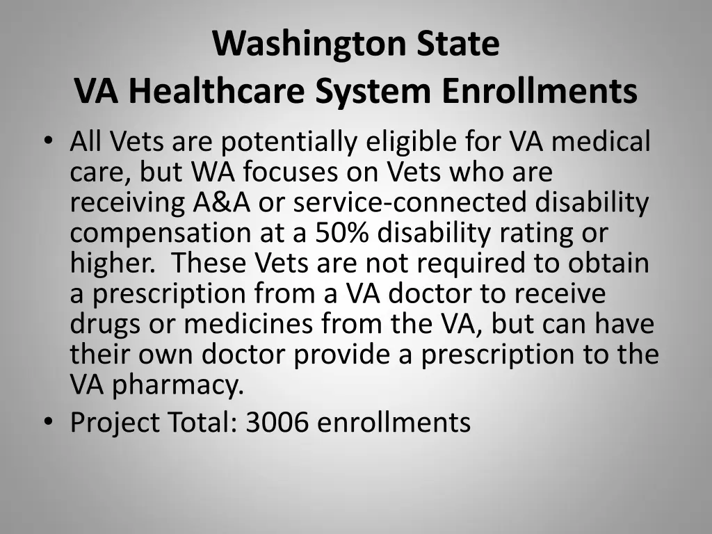 washington state va healthcare system enrollments