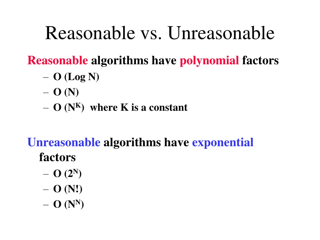 reasonable vs unreasonable