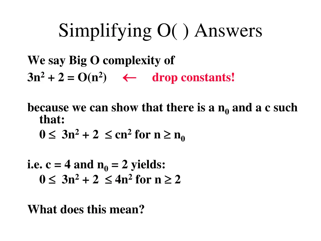 simplifying o answers