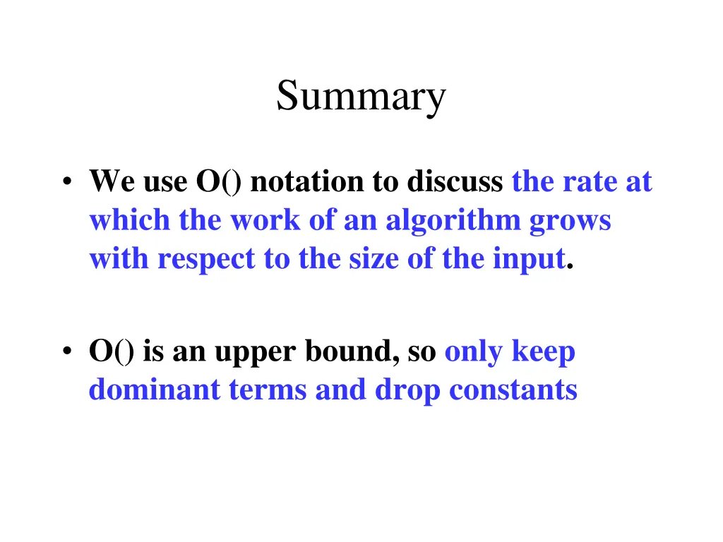summary