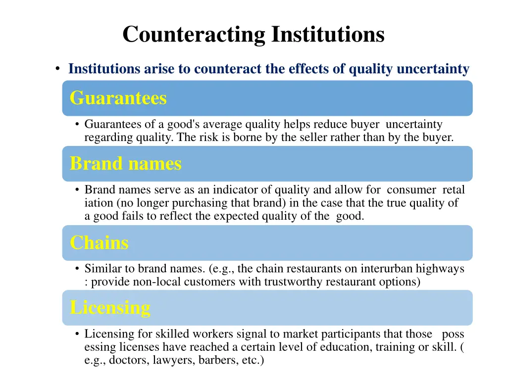 counteracting institutions