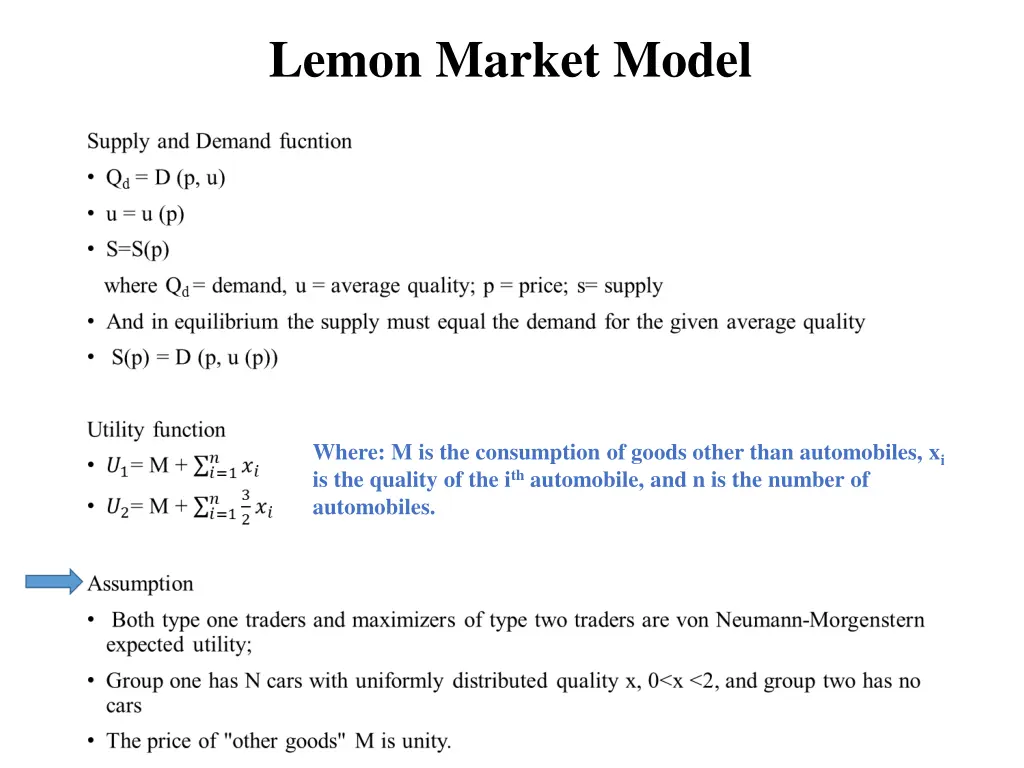 lemon market model