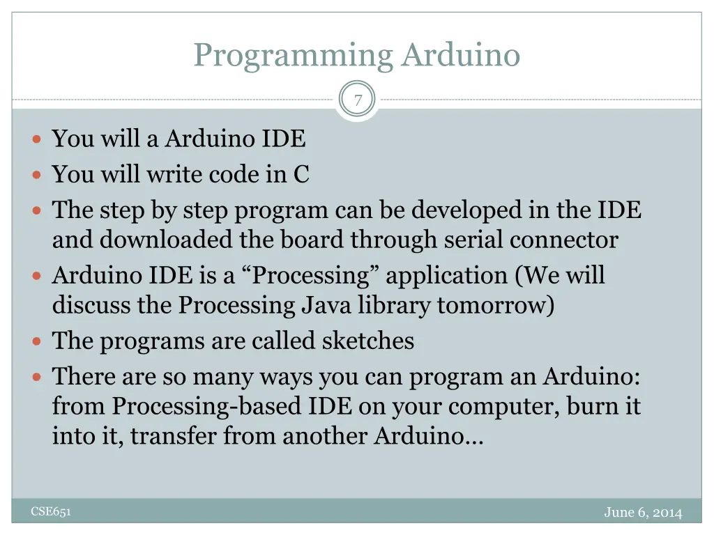 programming arduino