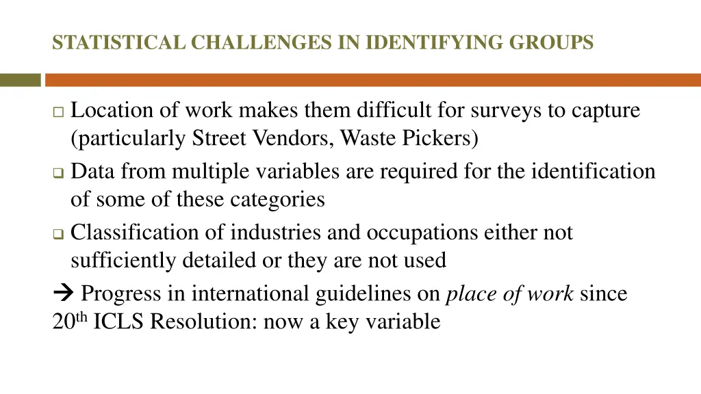 statistical challenges in identifying groups