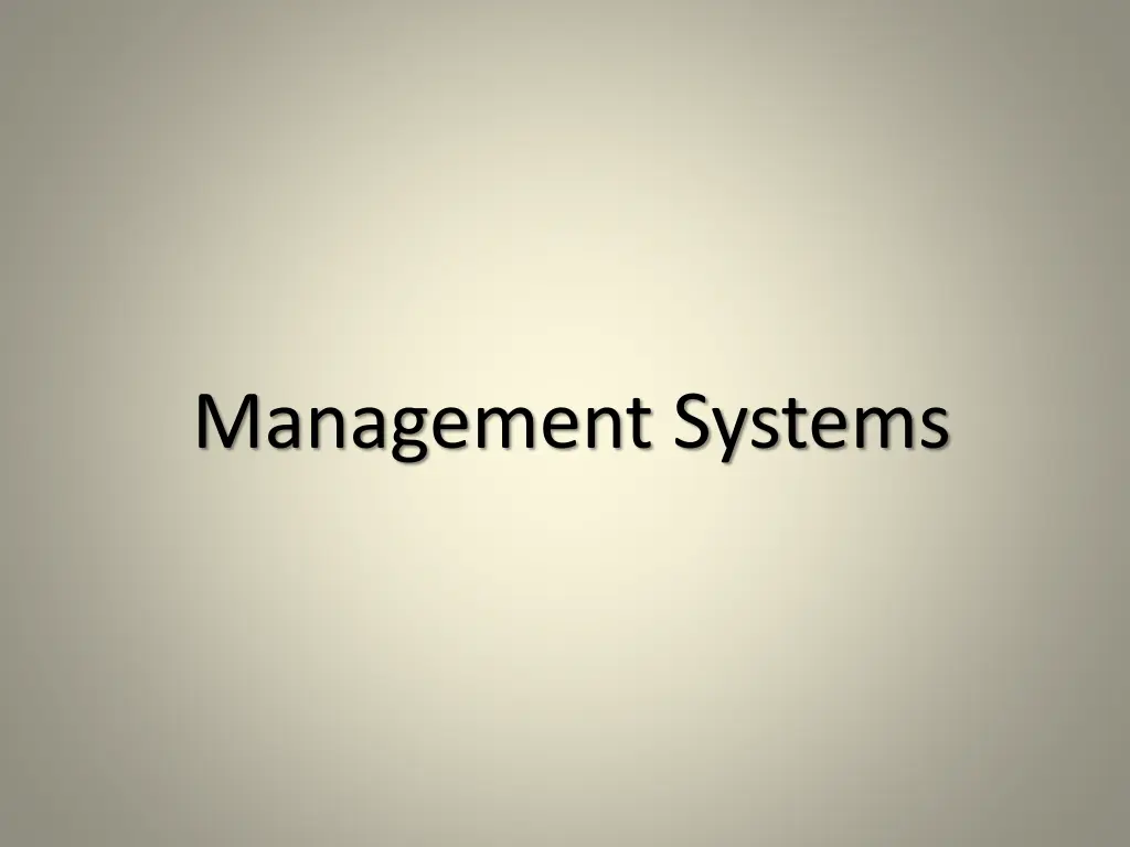 management systems