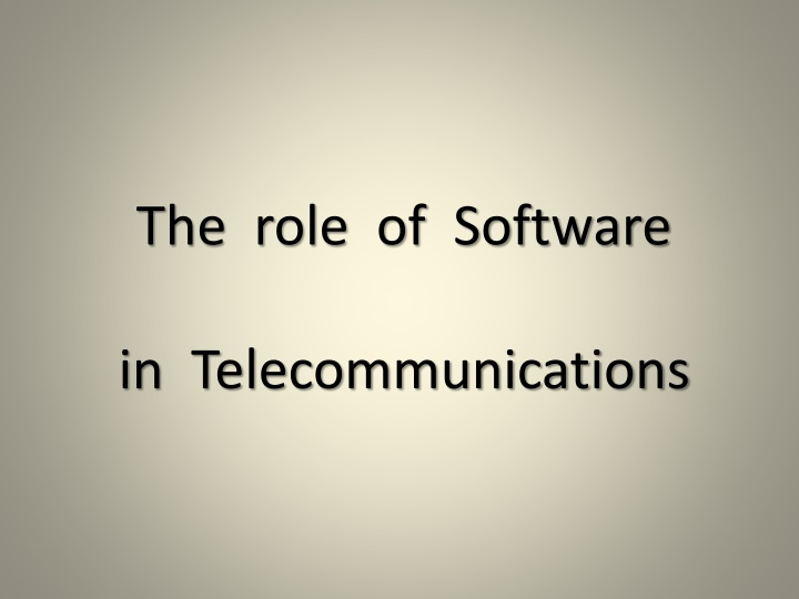 the role of software