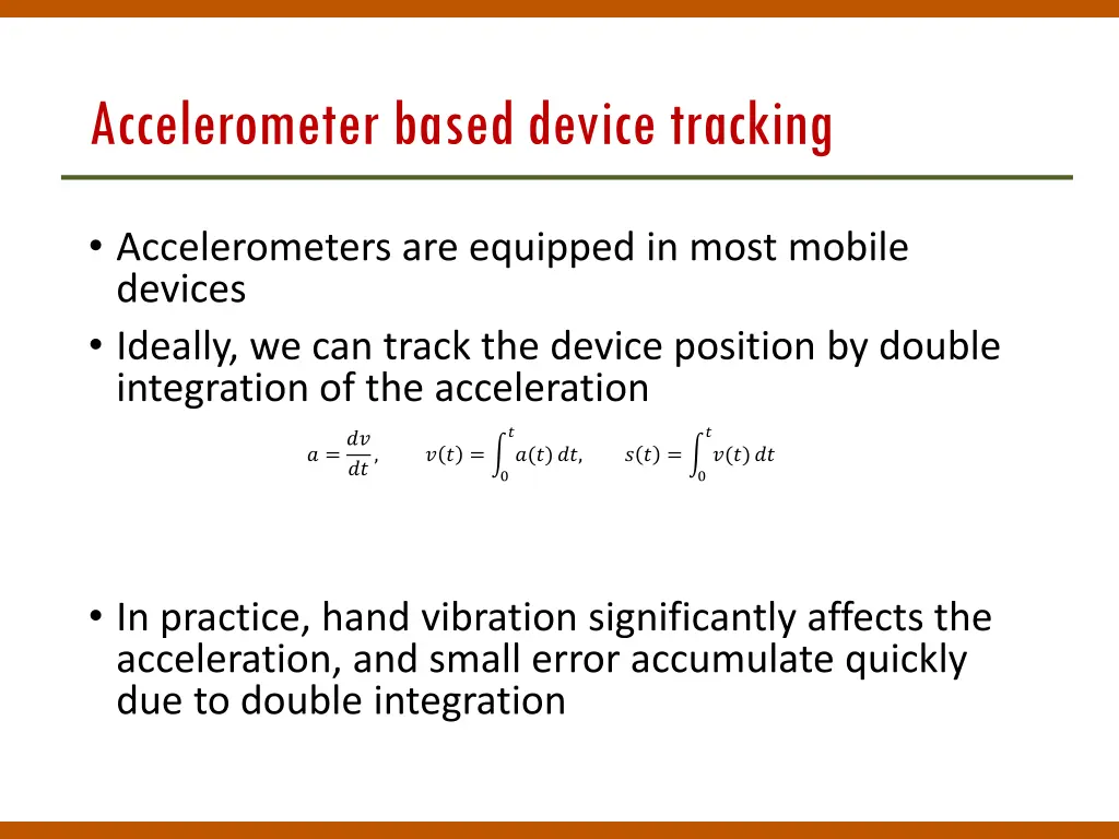 accelerometer based device tracking