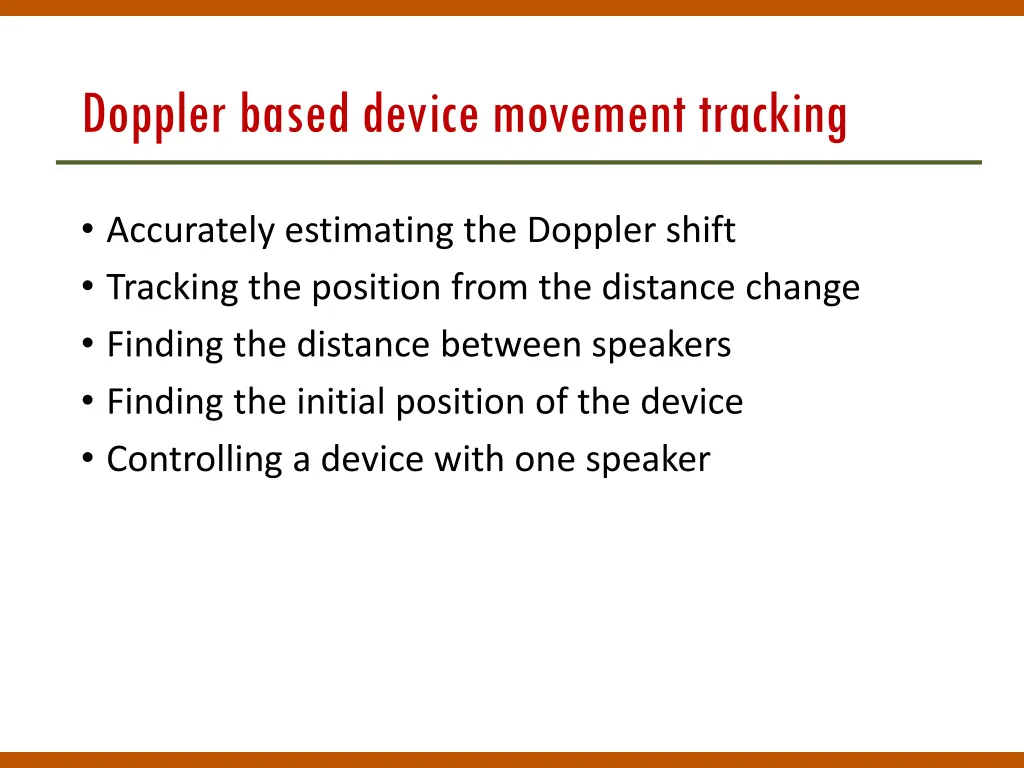 doppler based device movement tracking