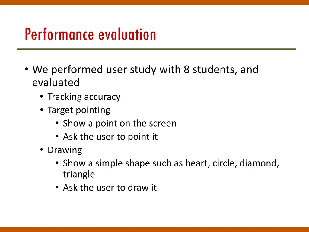 performance evaluation