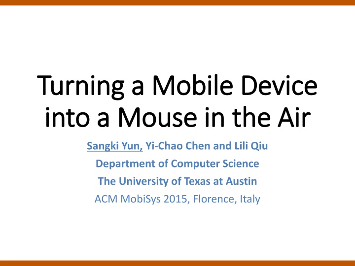 turning a mobile device turning a mobile device
