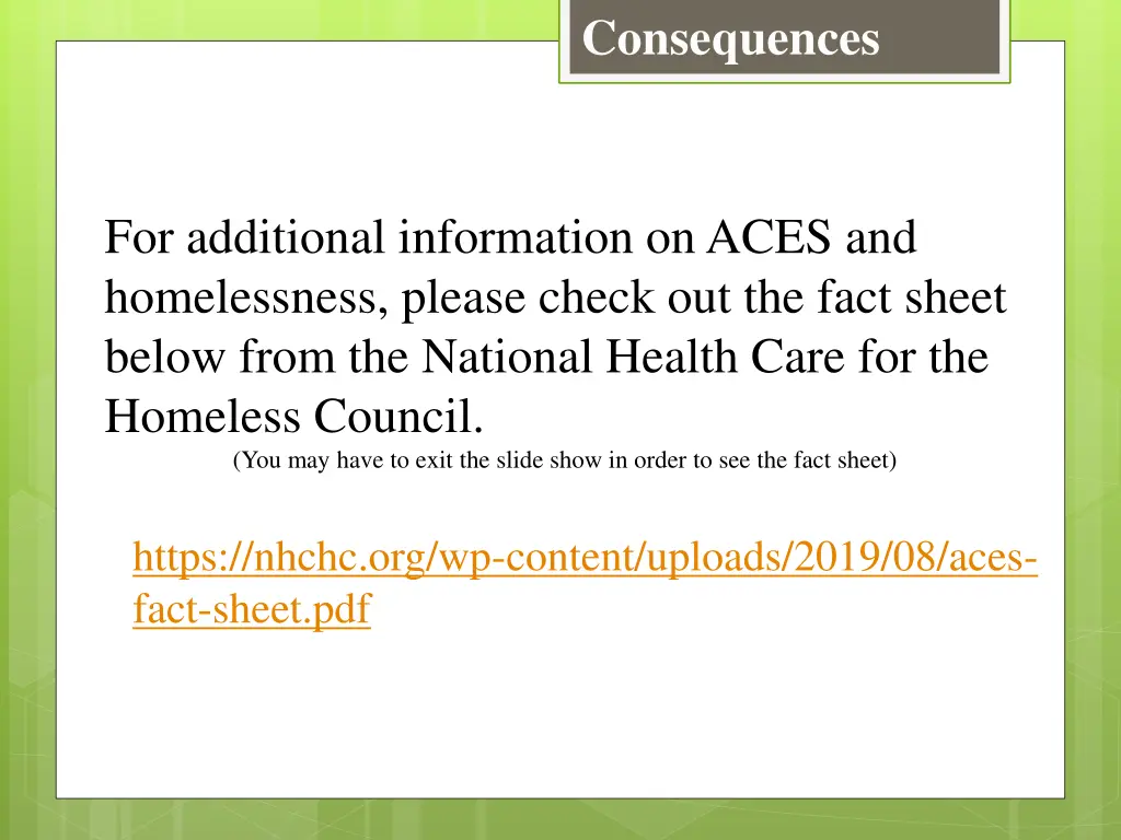 consequences 1