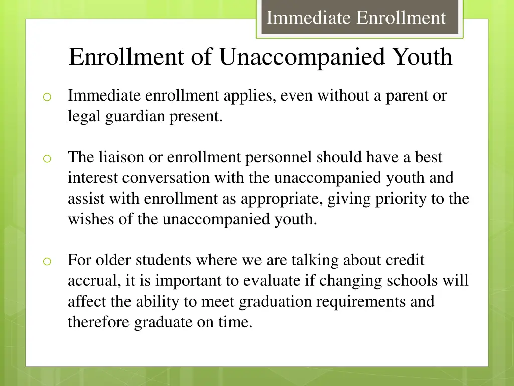 immediate enrollment 2