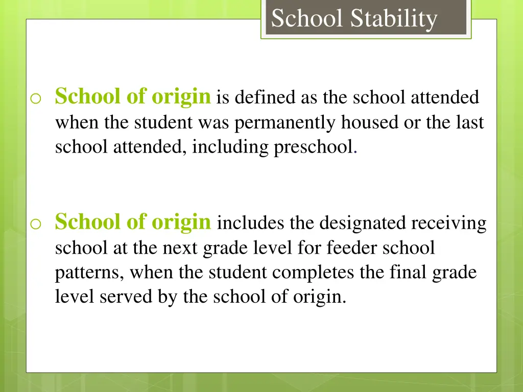 school stability 1