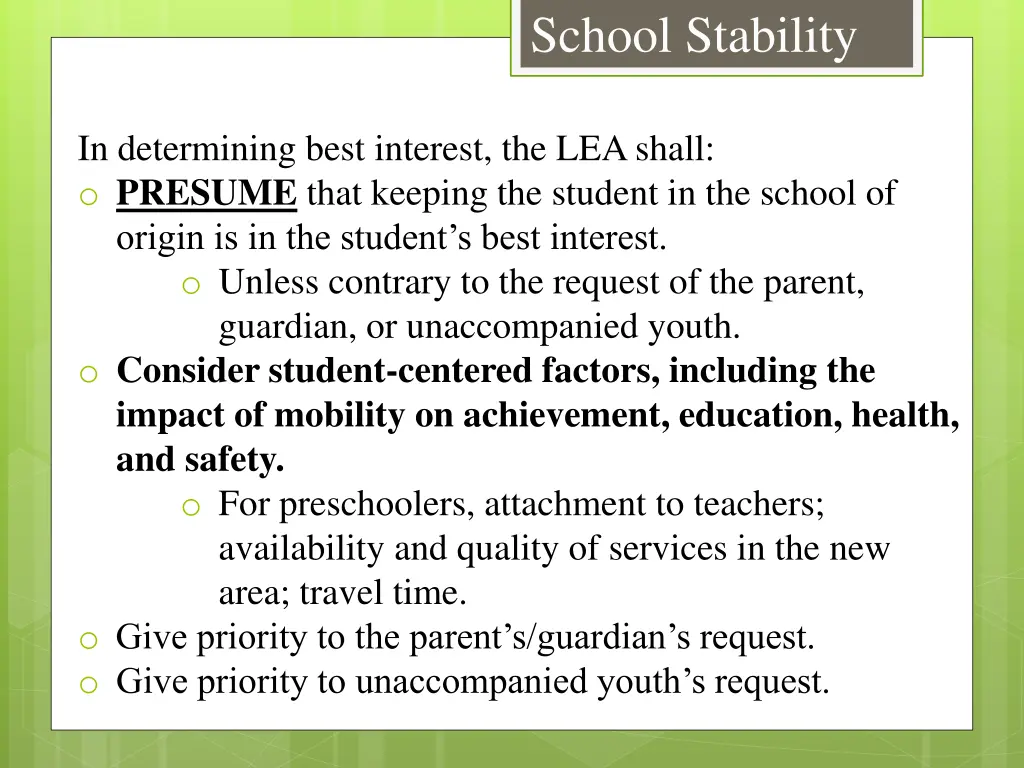 school stability 2