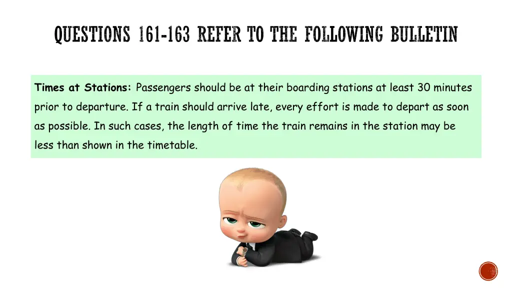 questions 161 163 refer to the following bulletin 1