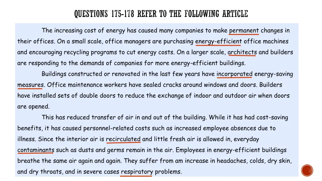 questions 175 178 refer to the following article
