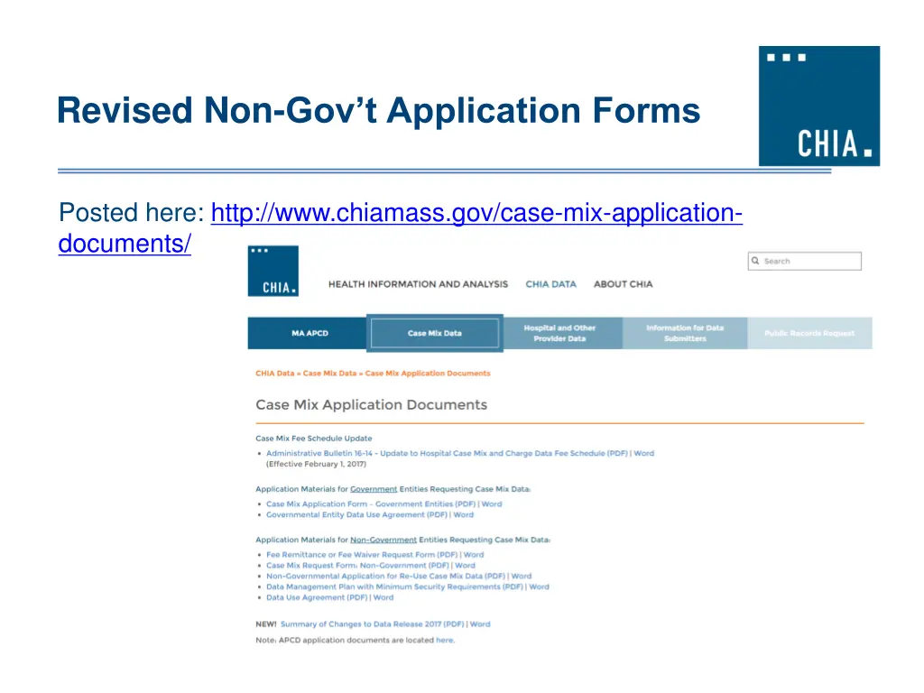 revised non gov t application forms