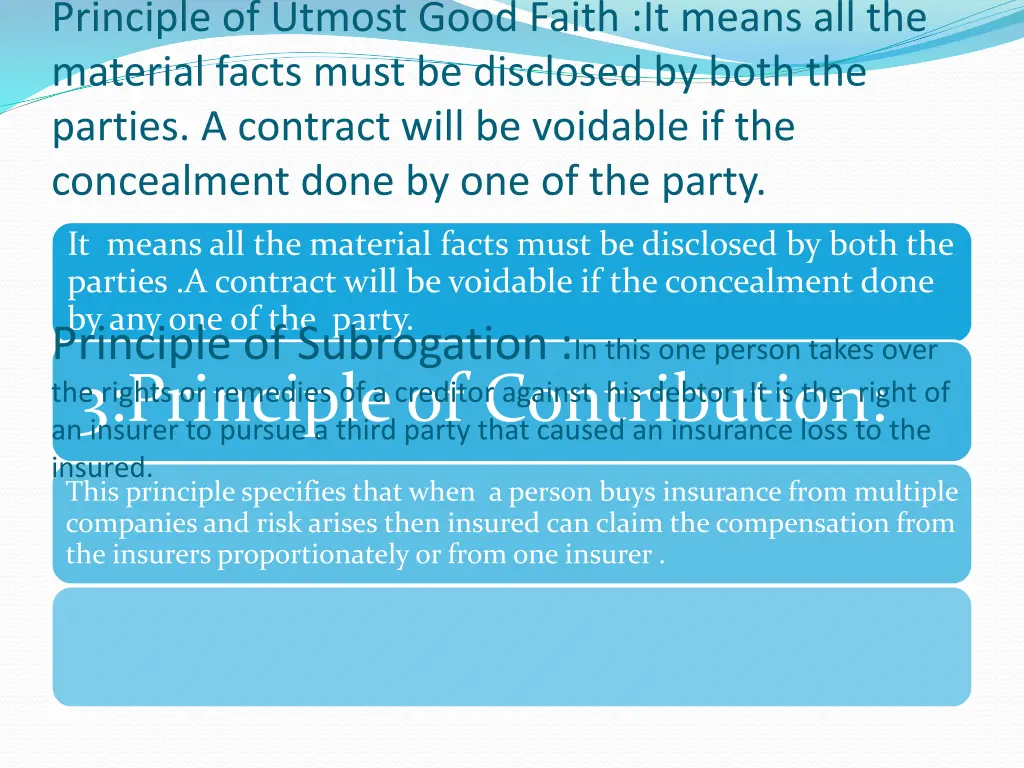 principle of utmost good faith it means