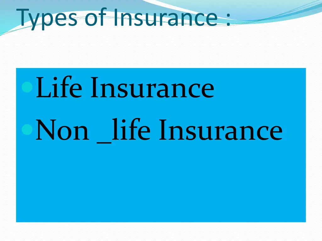 types of insurance