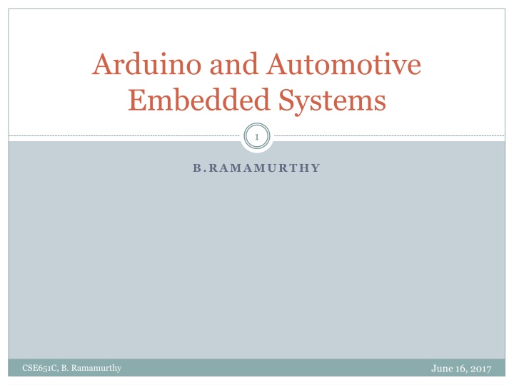 arduino and automotive embedded systems